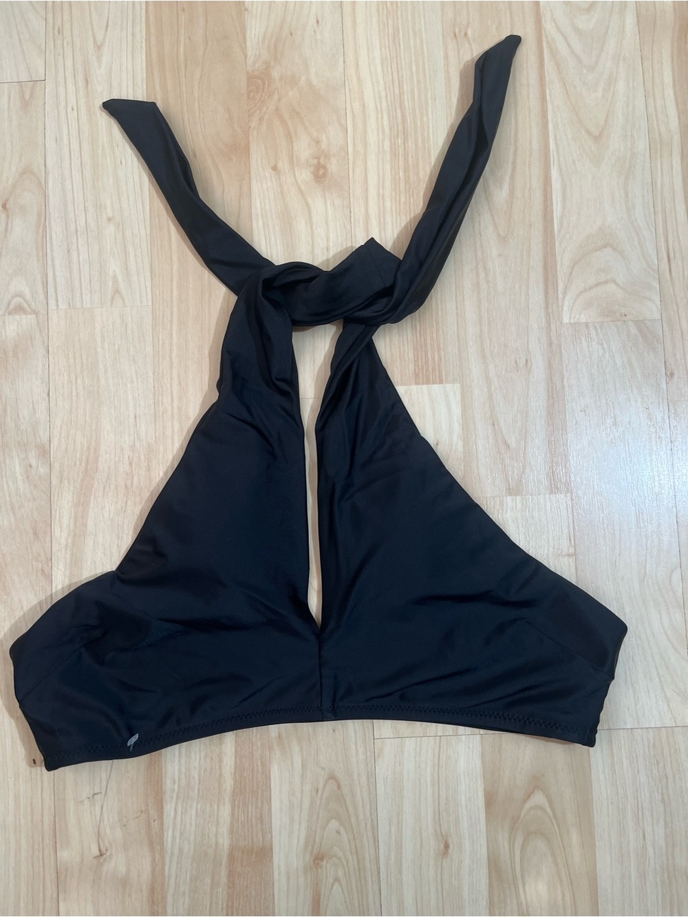 Aerie‎ Womens Black Halter Swim Top Size Small